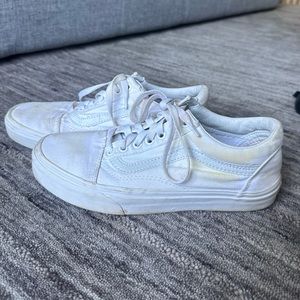 White vans lightly worn
